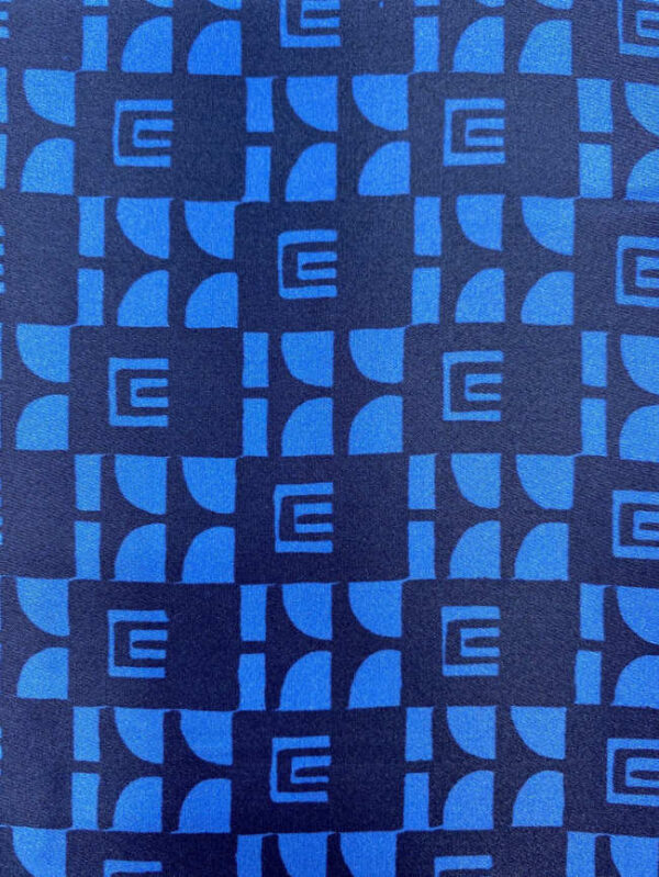 Silk satin, graphic, dark blue