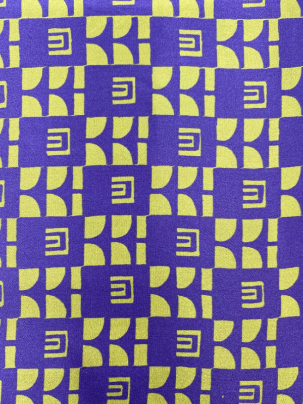 Silk satin, graphic, purple